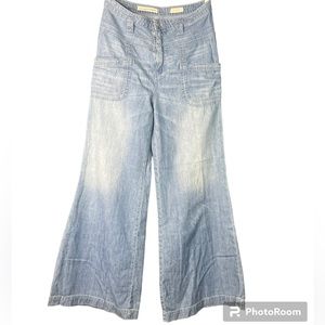 Pilcro and the Letterpress, Wide Leg, Light Wash Jeans, Size 30